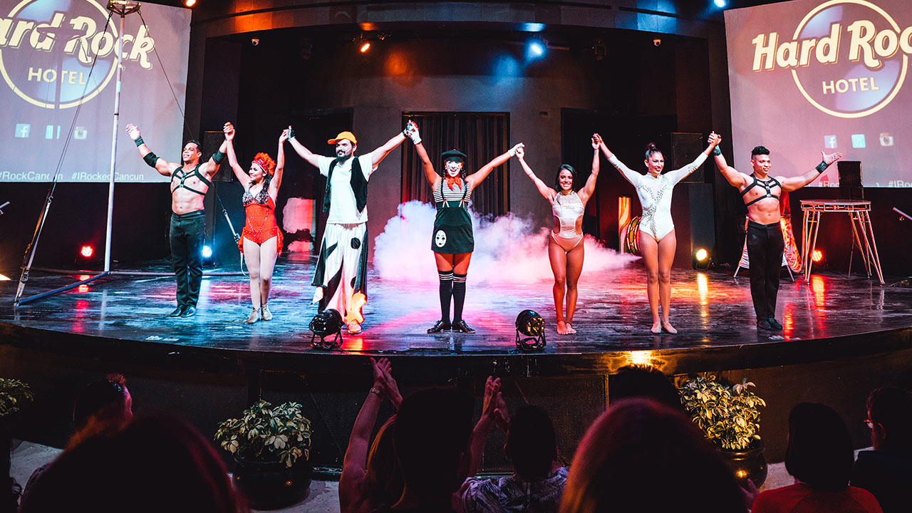 a group of people on a stage