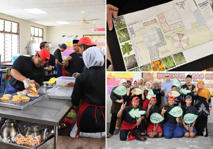 a group of people in a room