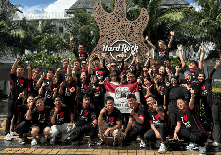 a group of people posing for a photo