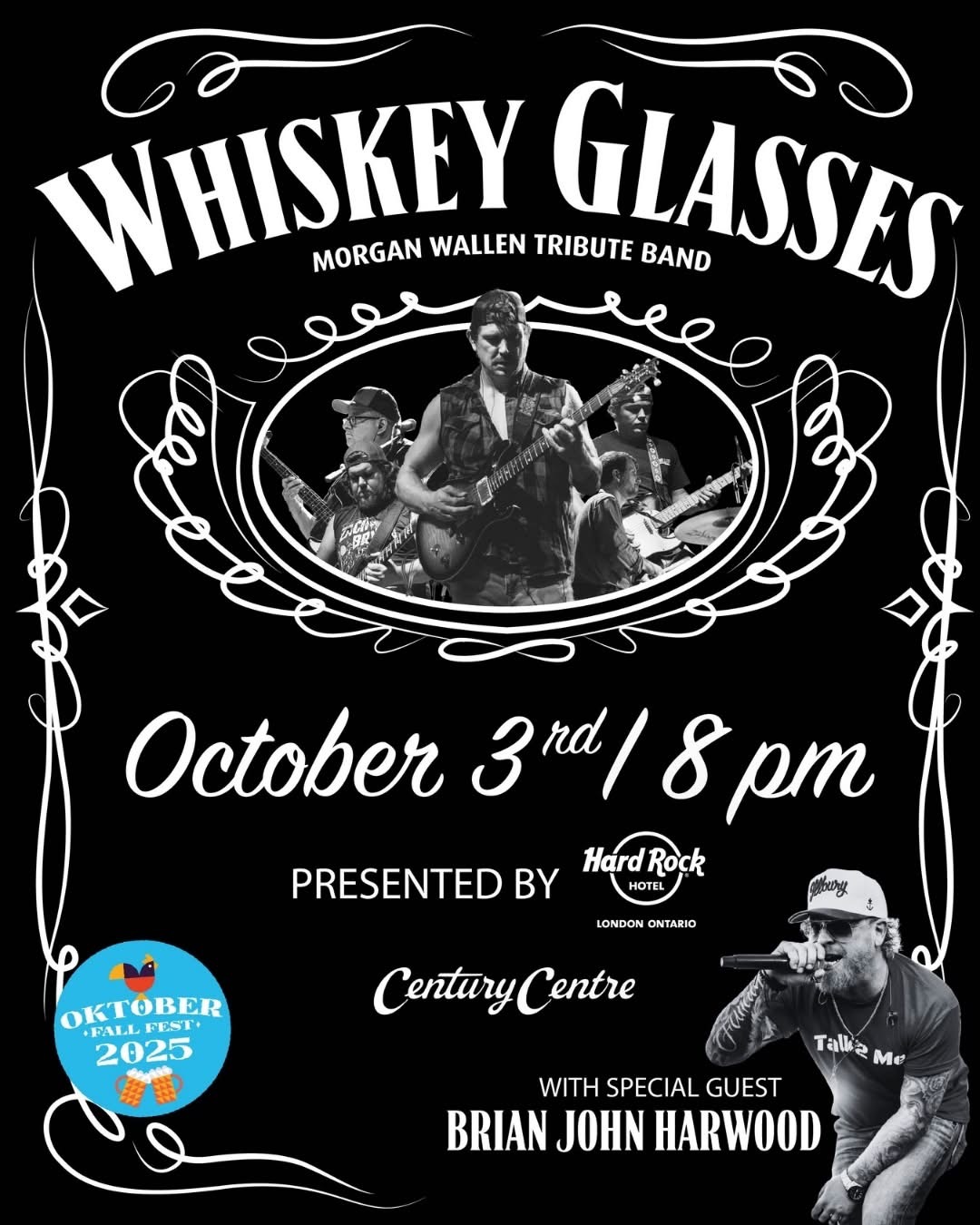 Whiskey Glasses Morgan Wallen Tribute Band in Century Centre at 100 Kellogg Lane