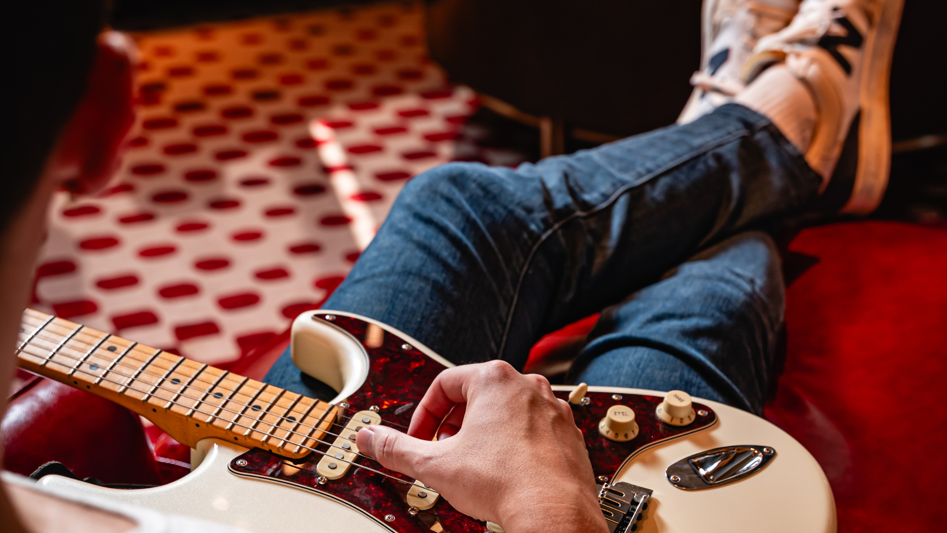 Man playing a guitar
