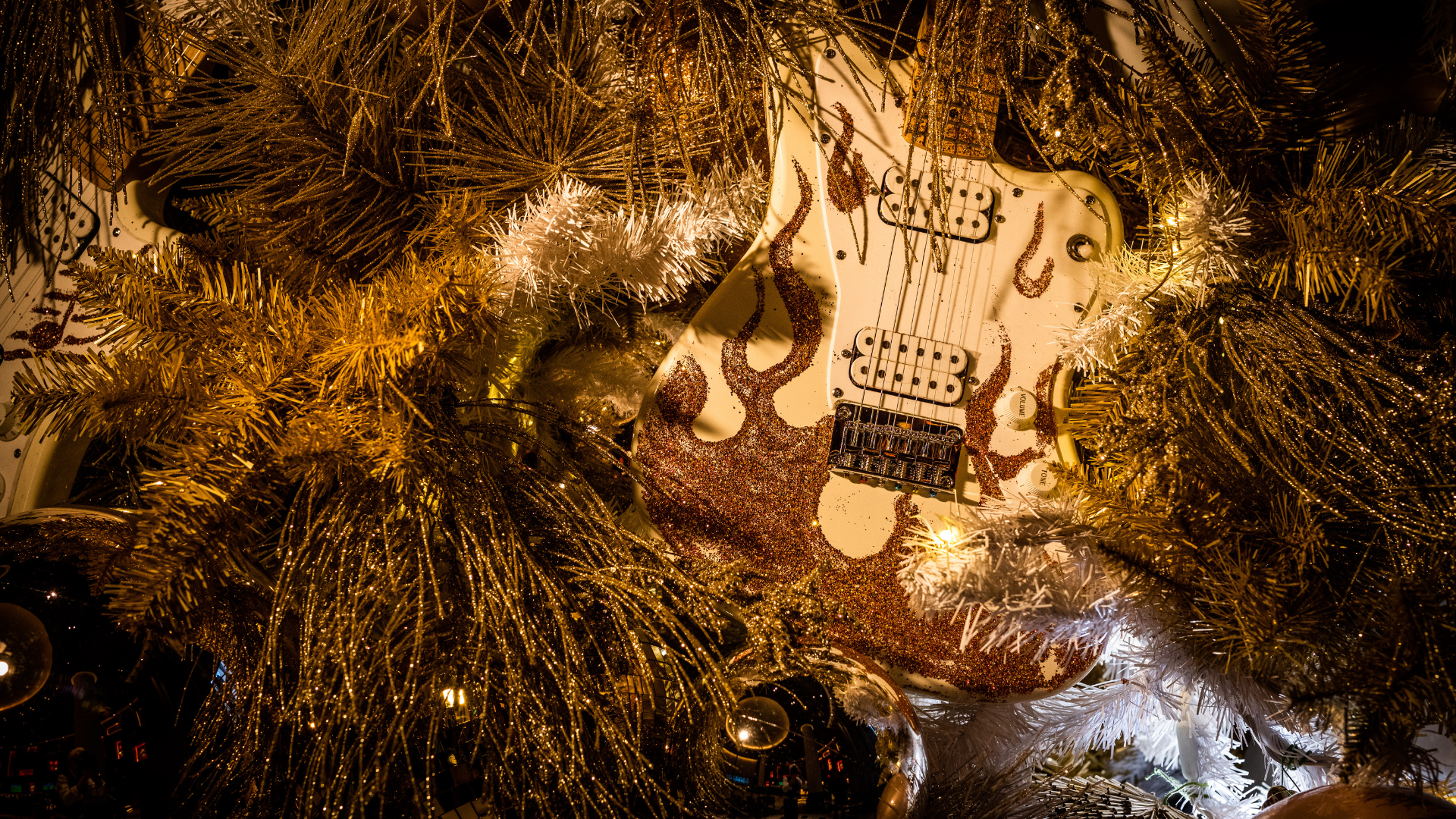 Guitar in a Christmas Tree