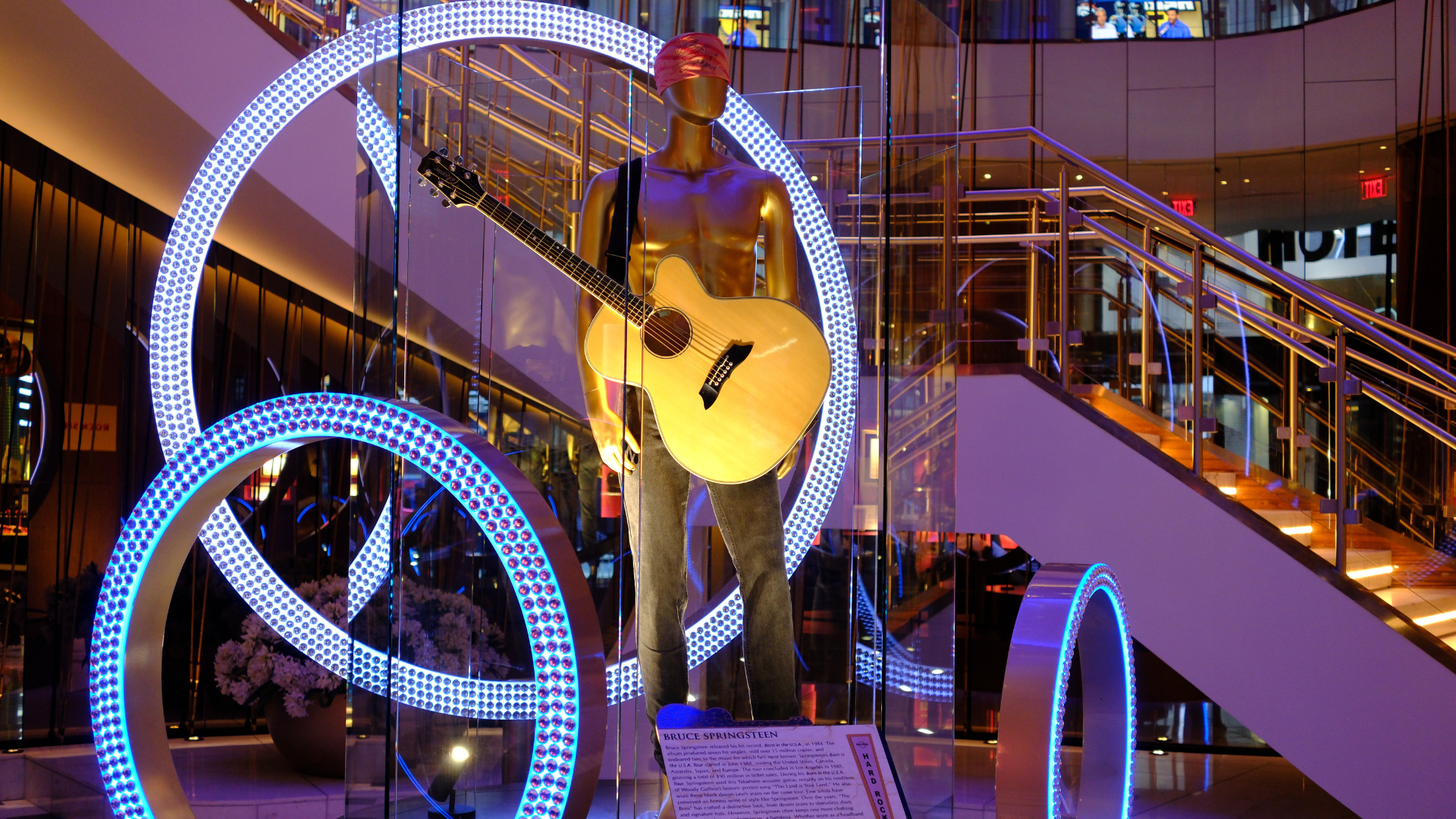 Bruce Springsteen memorabilia at Hard Rock Hotel New York