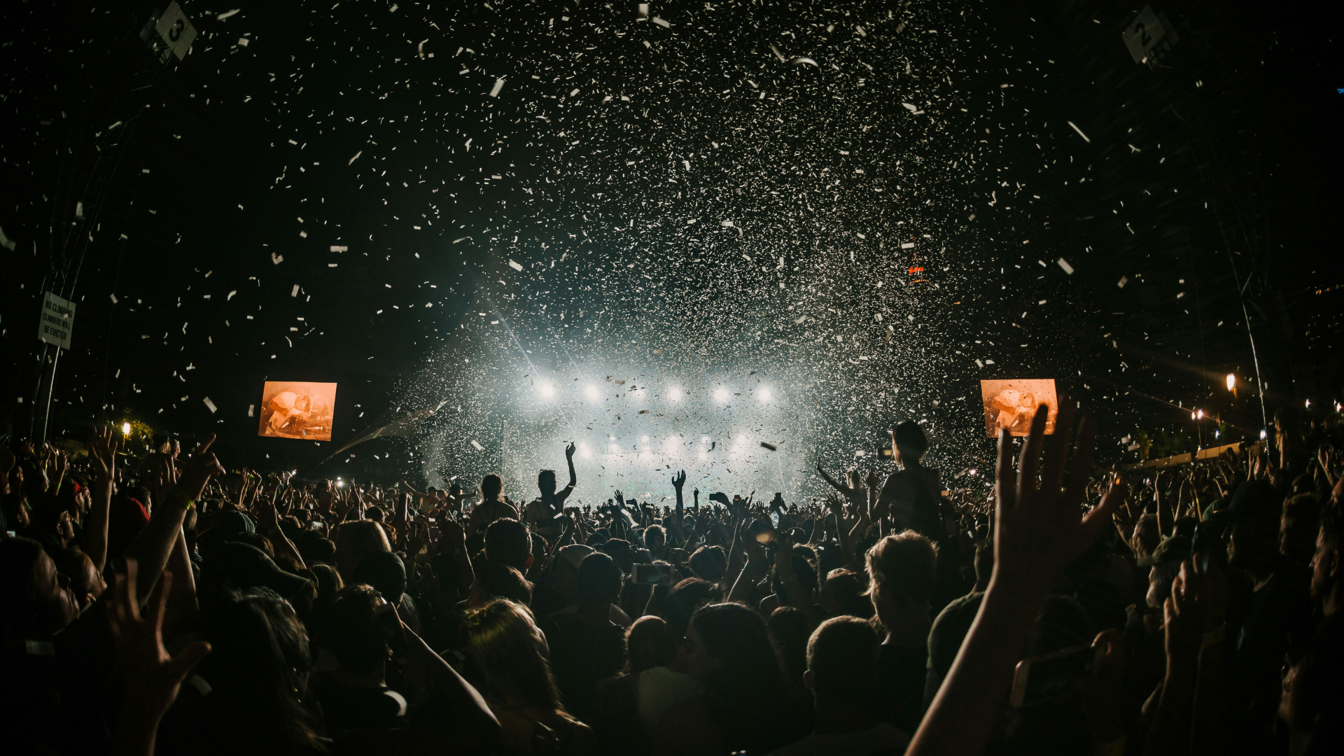 Guests enjoying a music festival