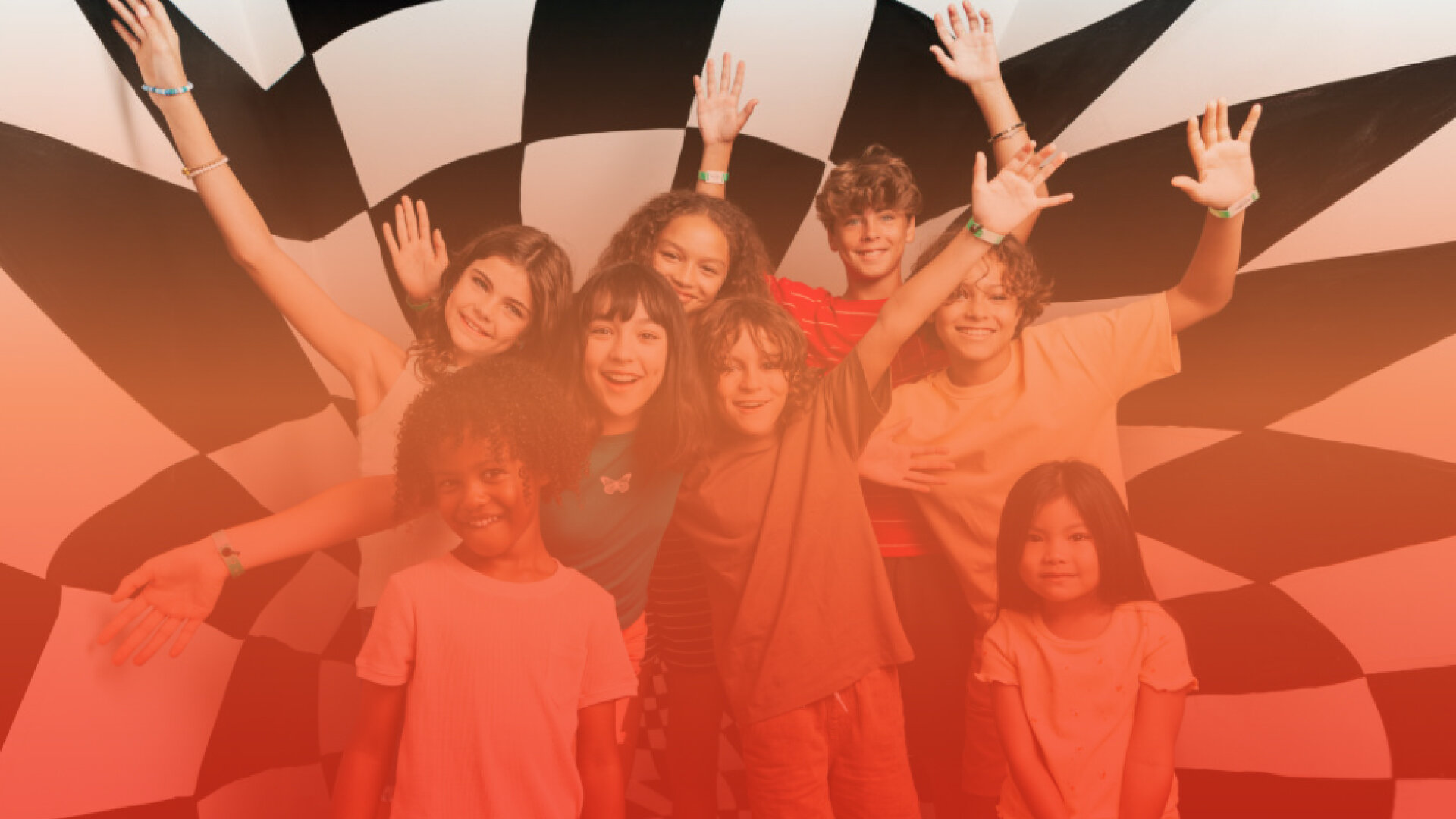 a group of children posing for a photo
